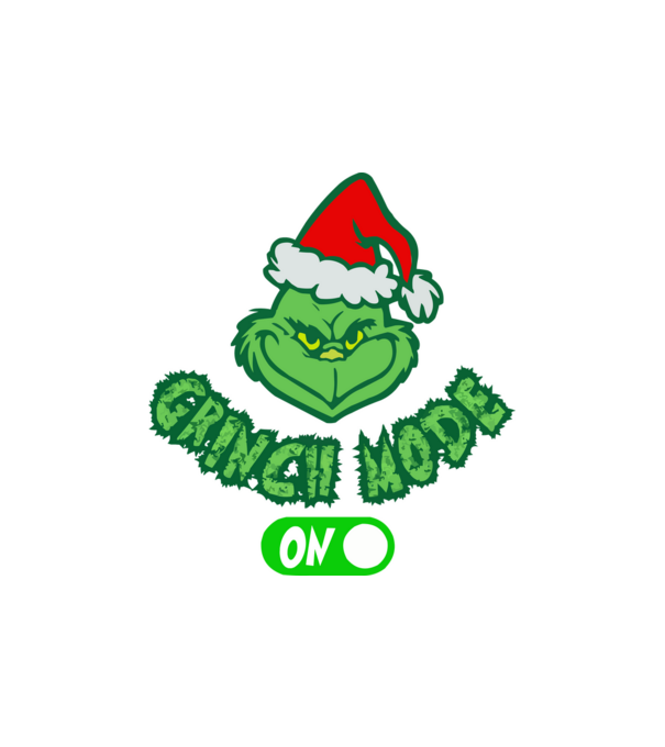 Grinch Mode On minta homokszín pólón