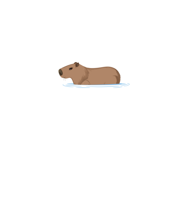 Capybara minta királykék pólón