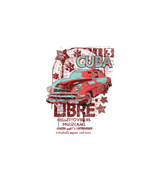 Cuba Libre minta fehér pólón