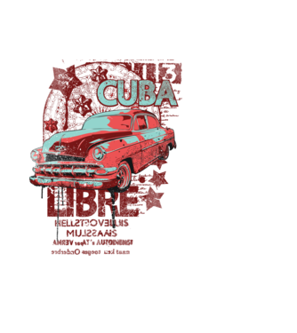 Cuba Libre minta fehér pólón