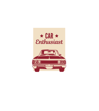 Car Enthusiast minta homokszín pólón