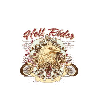 Hell riders minta fehér pólón
