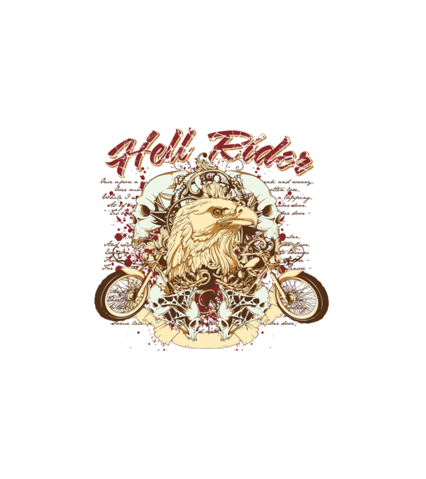 Hell riders minta fehér pólón