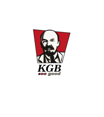 KGB - KFC paródia minta királykék pólón