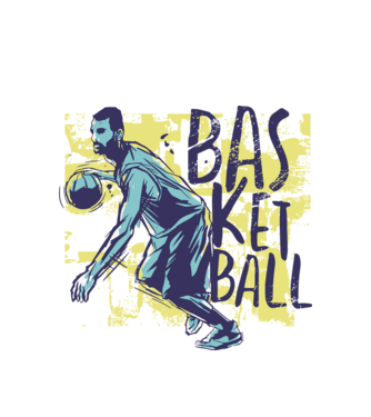 Kosárlabda sport - basketball minta fehér pólón