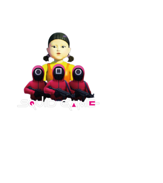Squid game - Nyerd meg az életed minta fekete pólón