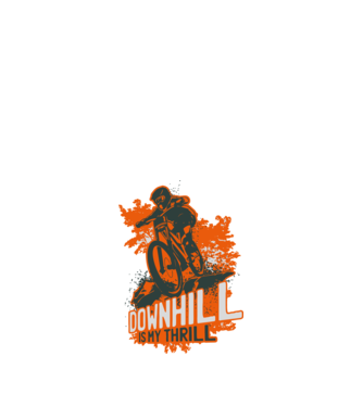 Downhill - Mountain bike- kerékpár minta fekete pólón