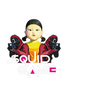 Squid game - Nyerd meg az életed minta fekete pólón