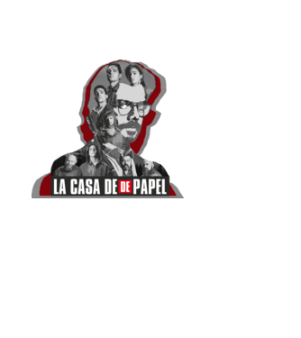 La Casa de Papel - poster style minta fekete pólón