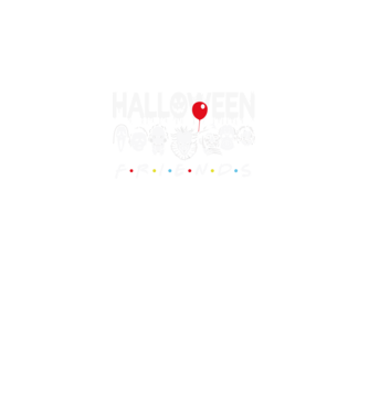 Halloween friends - jóbarátok  minta szürke/fekete pólón