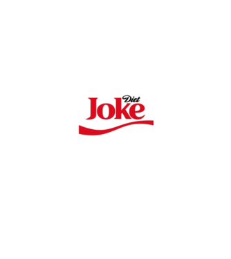 Diet joke coke - Diétás kóla minta fehér/piros pólón