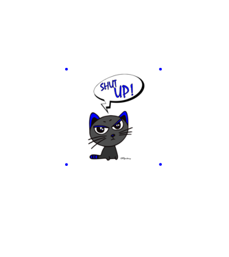 Cat shut up  minta piros pólón