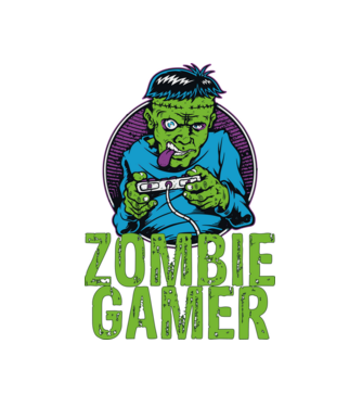 Zombie gamer minta fehér pólón