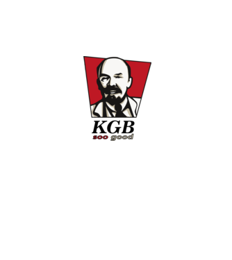 KGB - KFC paródia minta sötétkék pólón