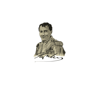 Napoleon Bonaparte  minta fehér pólón