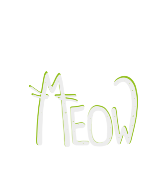 Cica betűk - Meow  minta almazöld pólón