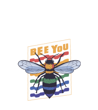 Bee you - légy önmagad minta almazöld pólón