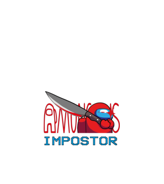 Among us IMPOSTOR minta fekete pólón