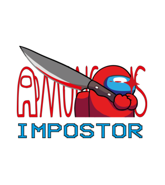 Among us IMPOSTOR minta fehér pólón