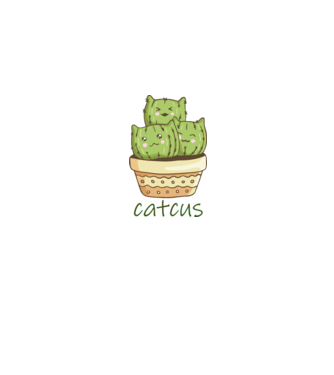 Cica - kaktusz - Catcus minta farmerkék pólón