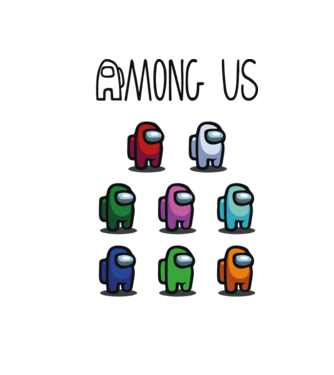 Among us crewmates  minta fehér pólón