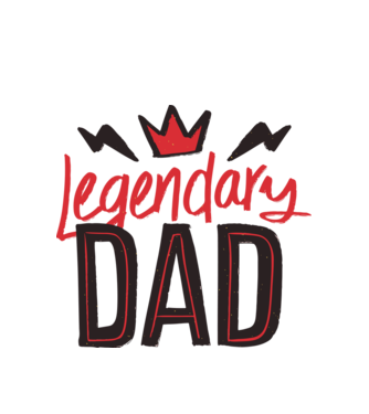 Legendary dad - legendás apa minta fehér pólón