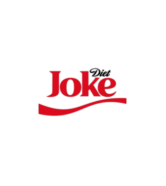 Diet joke coke - Diétás kóla minta fehér pólón