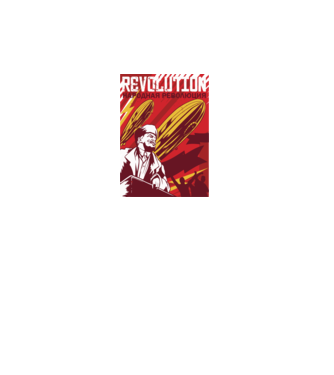 Forradalom Lenin minta fehér pólón