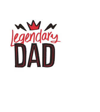 Legendary dad - legendás apa minta fehér pólón