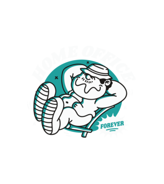 Home office forever minta fehér pólón