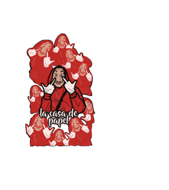 La Casa de Papel  minta fekete pólón