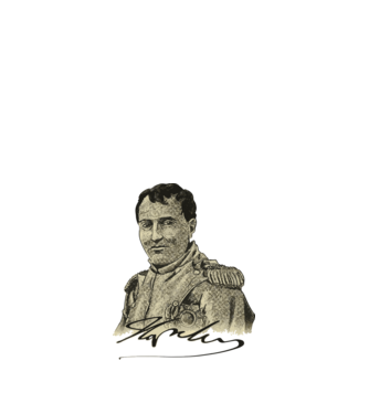 Napoleon Bonaparte  minta fehér pólón