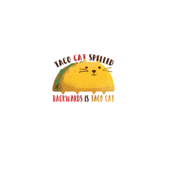 Cica - Taco cat visszafelé is olvasva is taco cat  minta királykék pólón