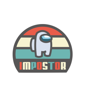 Impostor among us minta fehér pólón