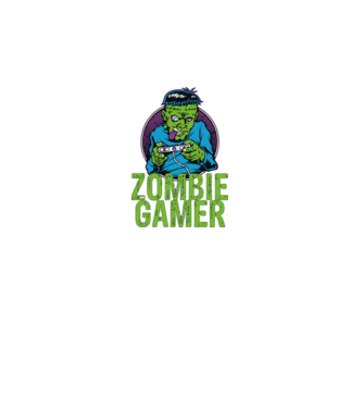 Zombie gamer minta fekete pólón