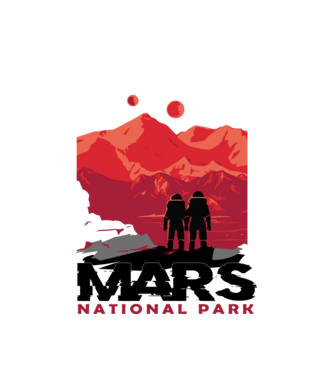Mars nemzeti park - national park minta fehér pólón