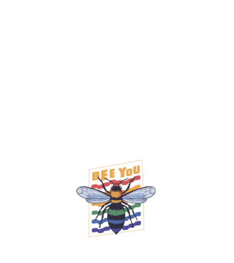 Bee you - légy önmagad minta fehér pólón