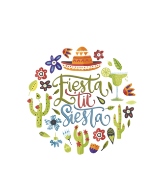 Fiesta & Siesta Mexico - Mexikó minta fehér pólón