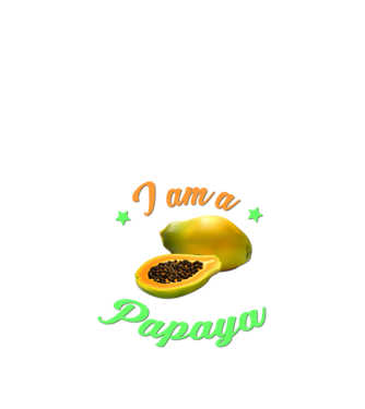 I am a Papaya  minta homokszín pólón