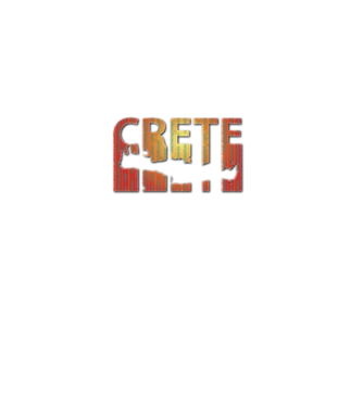 CRETE narancs leveles minta fekete pólón