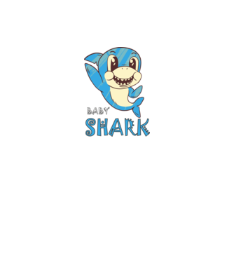 Bébi cápa - baby shark minta szürke pólón