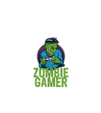 Zombie gamer minta fekete pólón