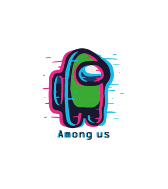 Among us  minta fehér pólón