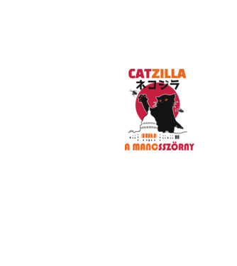 Catzilla  a mancsszörny minta neonsárga pólón