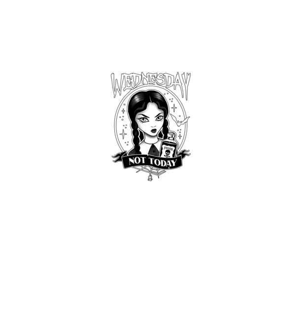 Wednesday not today 2 minta fekete pólón
