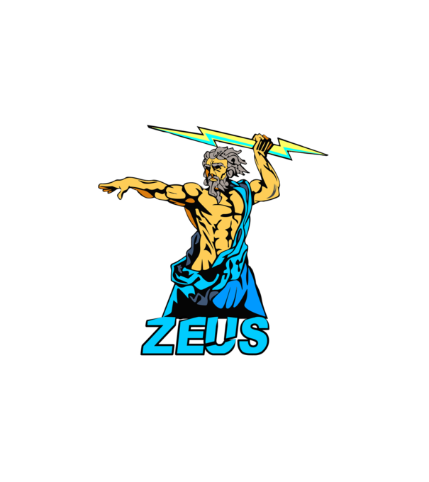 Görög isten - Zeus minta fehér pólón