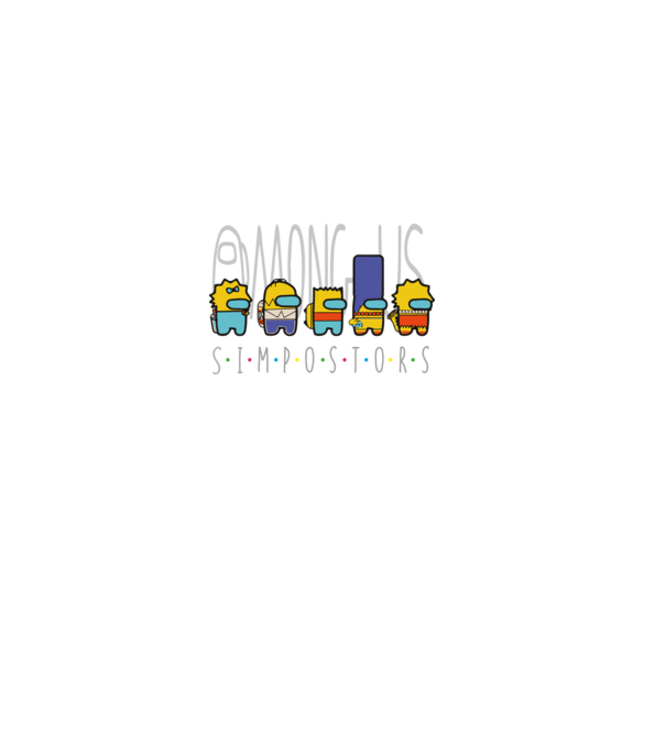 Among us - simpostors impostors simpsons minta fekete pólón