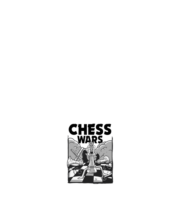 Sakk - chess wars minta sötétkék pólón