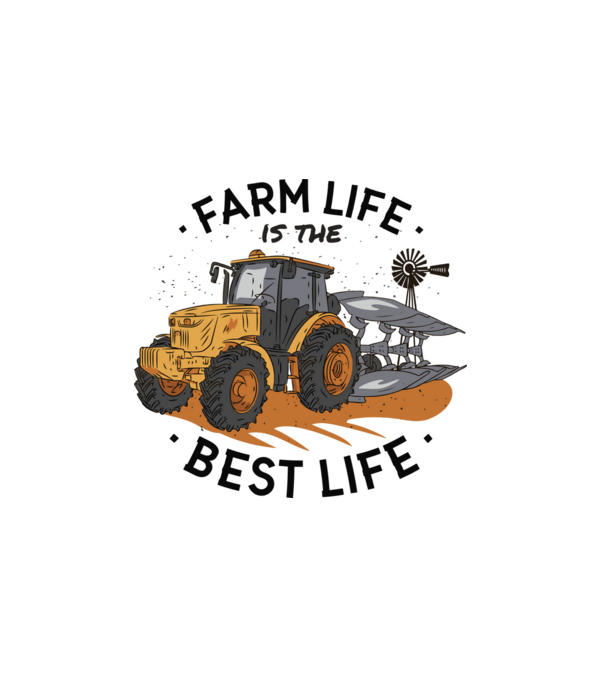 Farm - traktor - a legjobb életmód minta fehér pólón