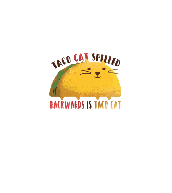 Cica - Taco cat visszafelé is olvasva is taco cat minta királykék pólón